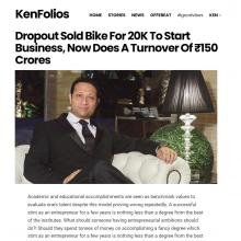 Dropout sold bike for 20k to start business, Now does a turnover of â‚¹150 Crores - KenFolios features Mr. Jimmy Mistry